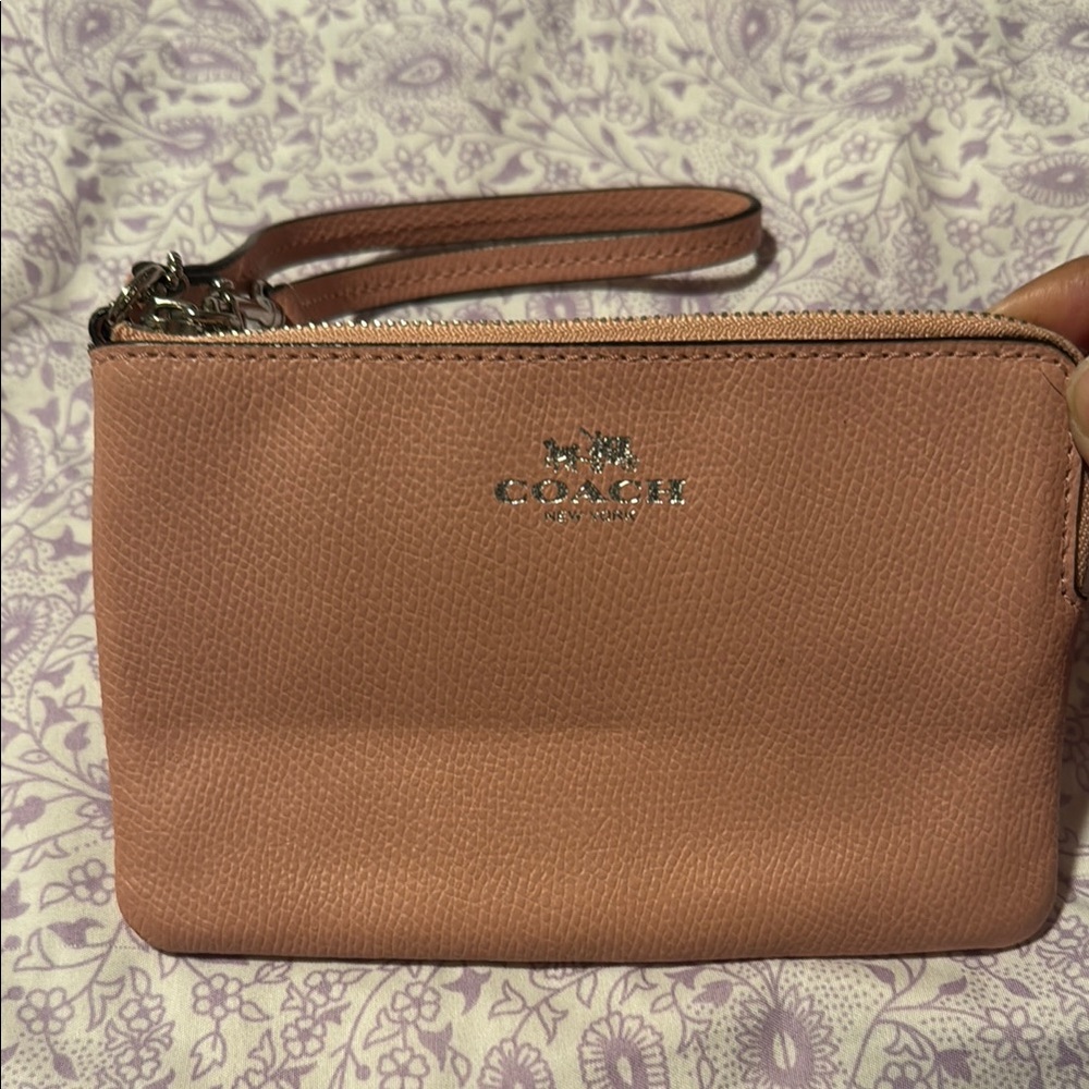 Coach Baby Pink Wallet Wristlet